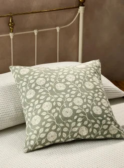 Alliums linen-blend removable-cover cushion