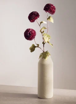 Artificial burgundy dahlia branch