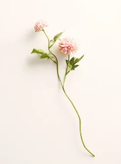 Artificial pink dahlia branch