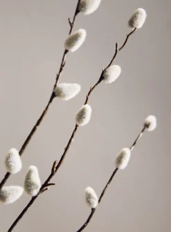 Artificial pussy willow branch