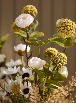 Artificial rose and chrysanthemum bouquet