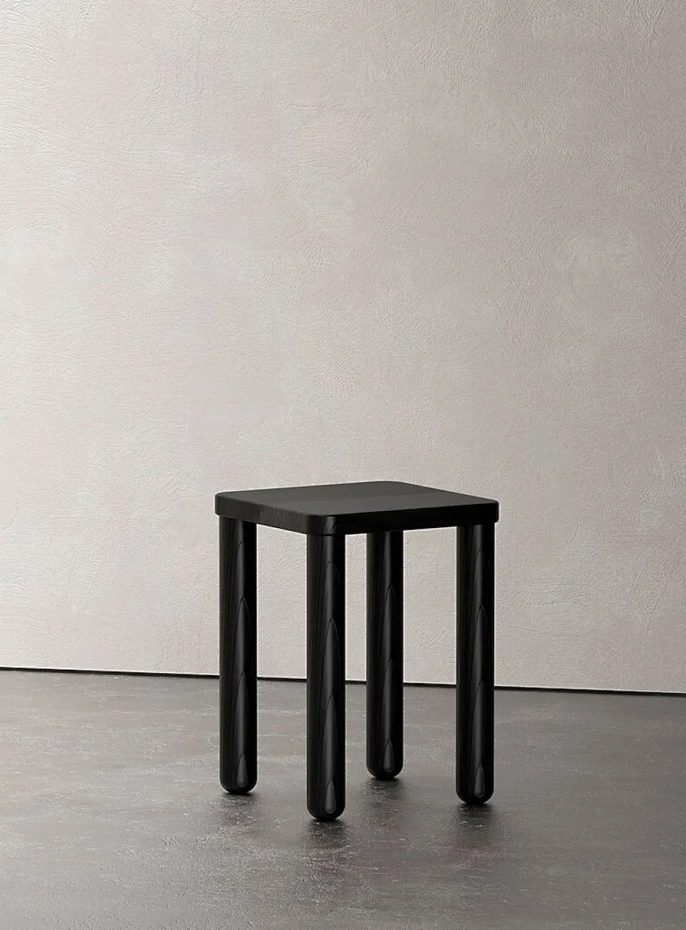 Ash square stool