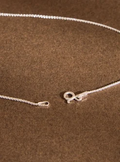 Asymmetrical solid silver pendant necklace