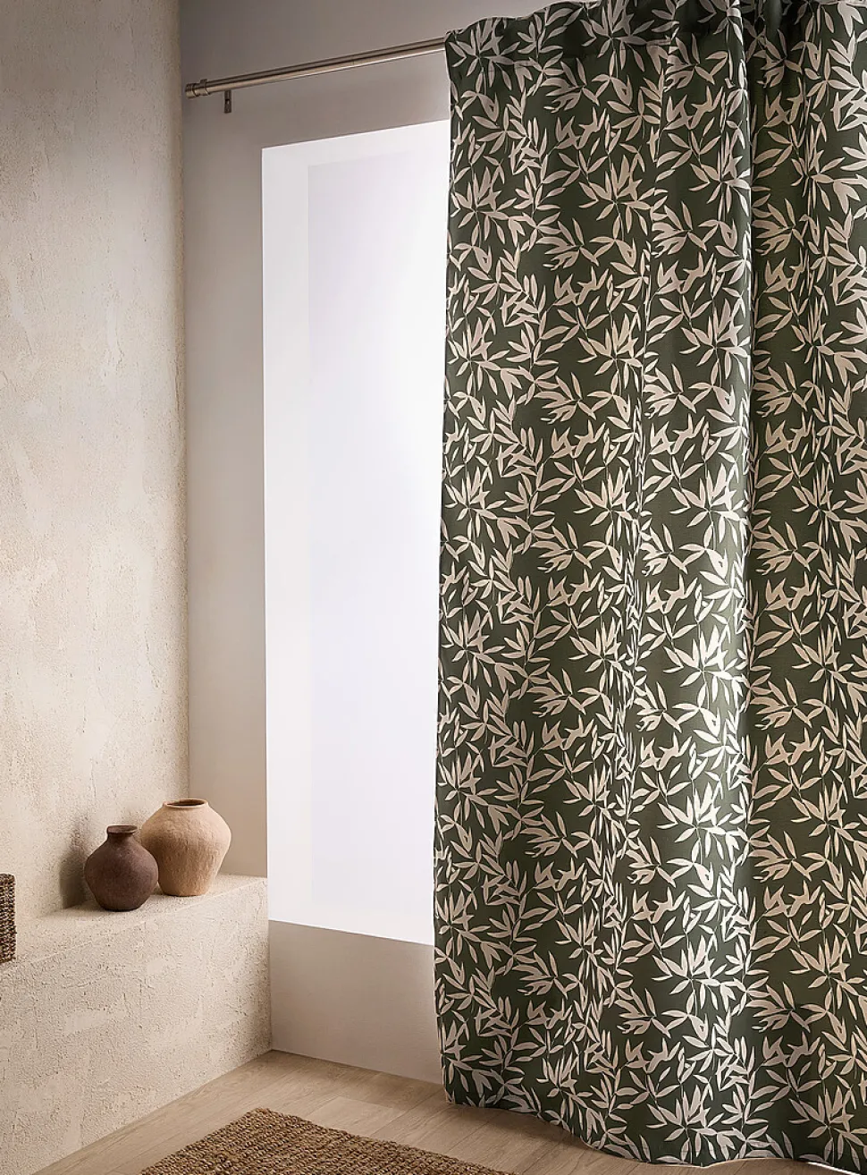 Bamboo leaves blackout curtain