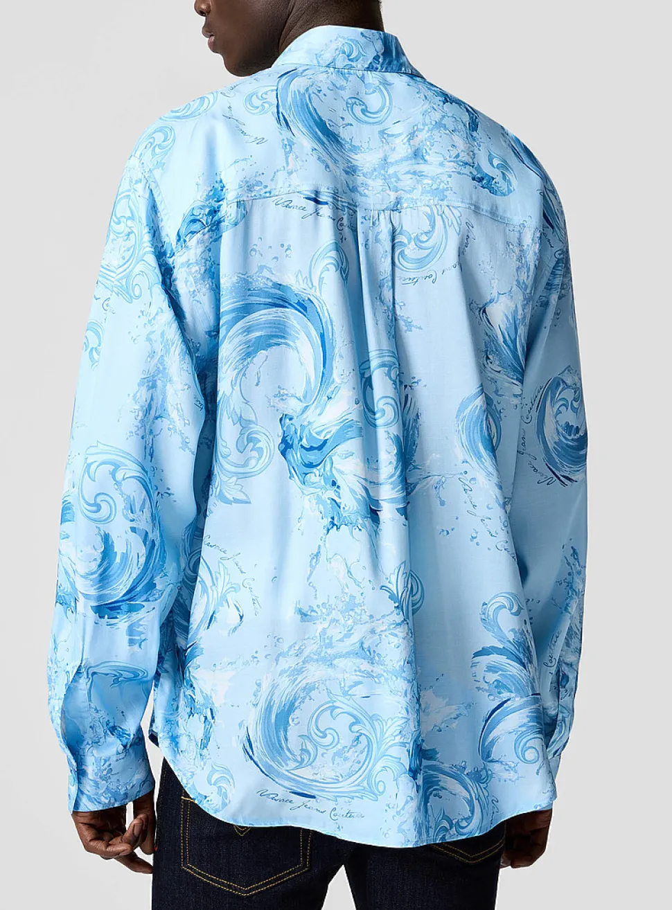 Baroque wave satiny shirt