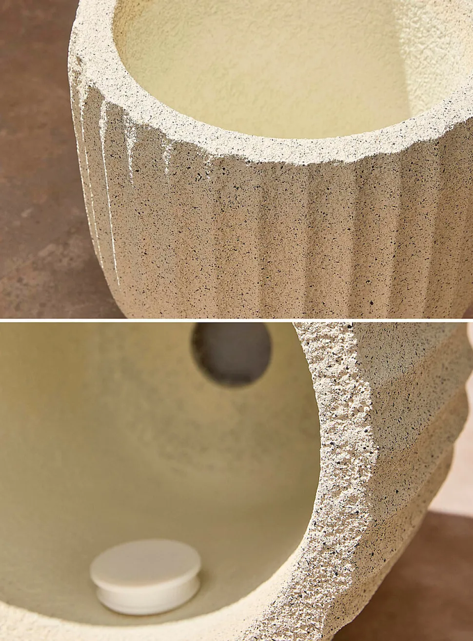 Beach textured-finish indoor/outdoor planter