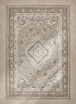 Beige medallions rug