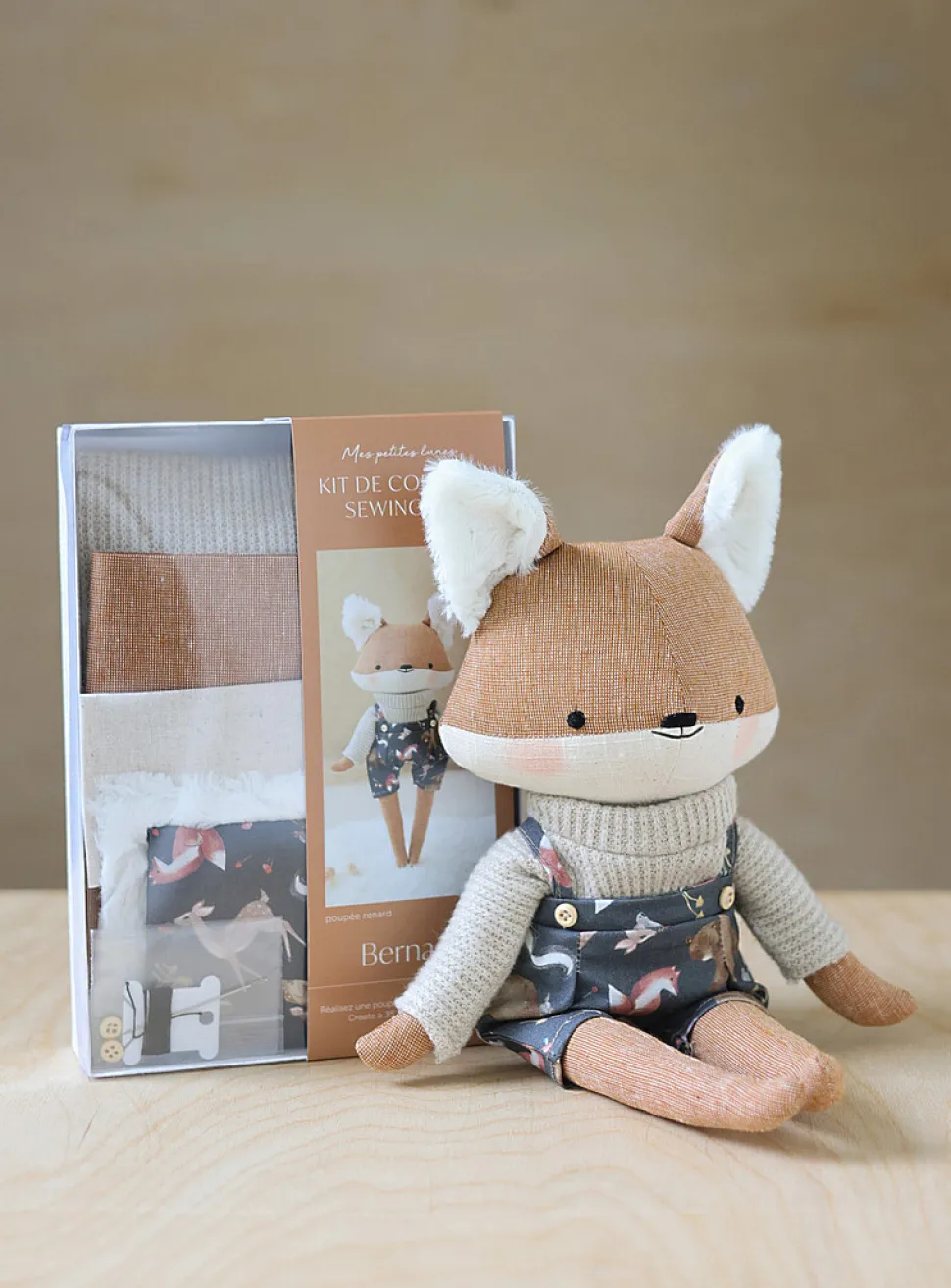 Bernard the fox plush sewing set