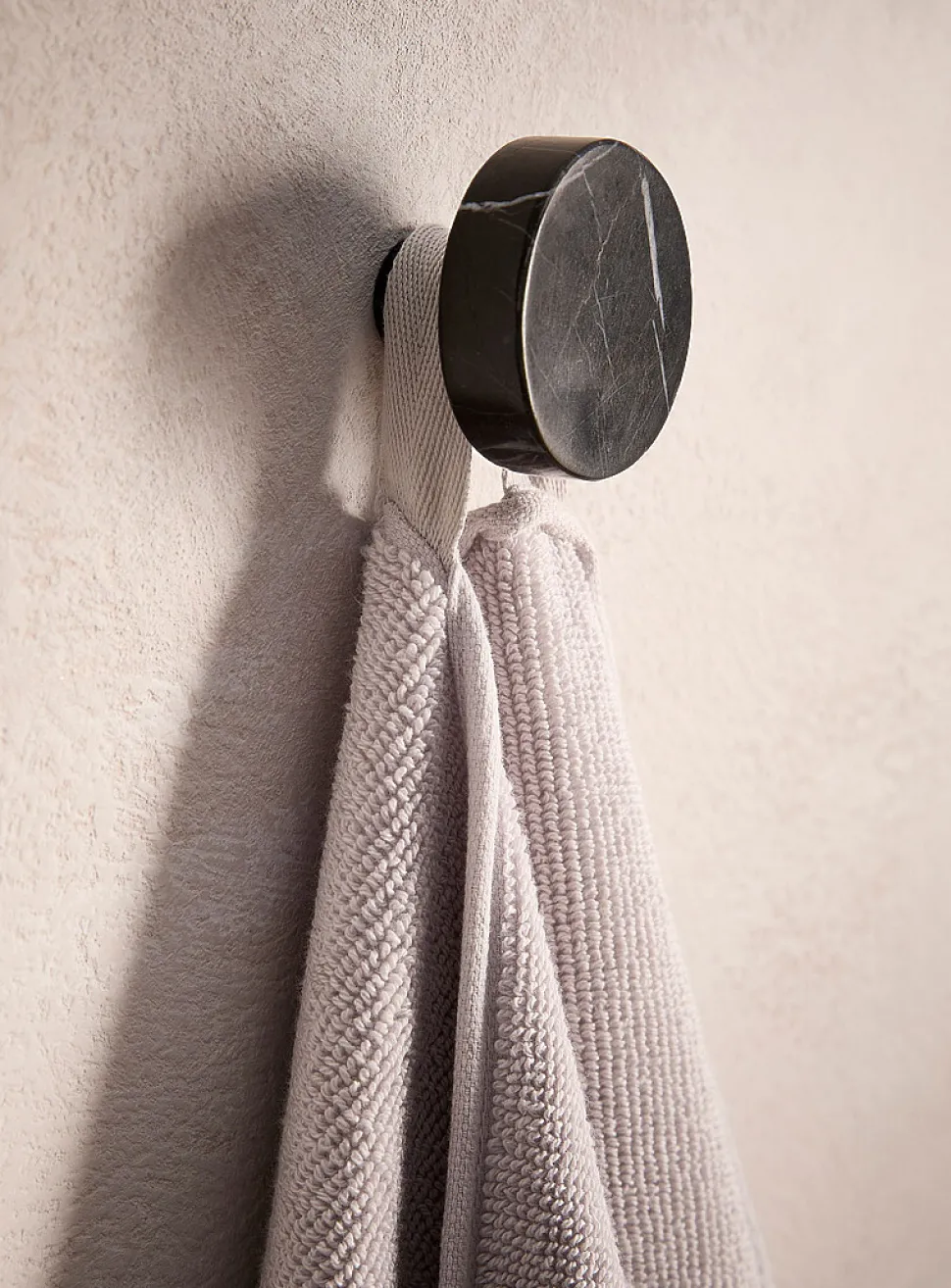 Black marble wall-mounted hook