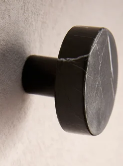 Black marble wall-mounted hook