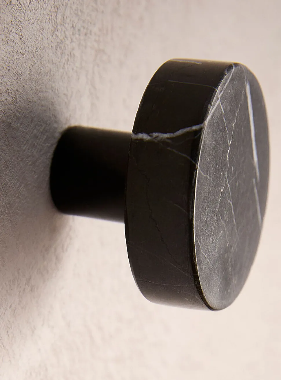 Black marble wall-mounted hook
