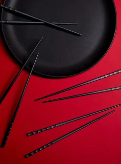 Black reusable chopsticks