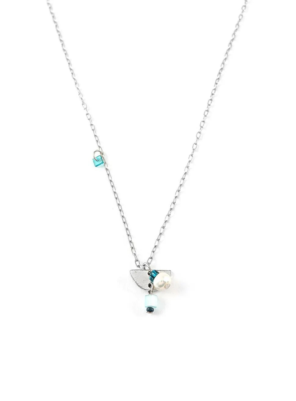 Blenio pewter and pearls necklace