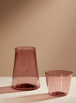 Blown glass carafe and glass set