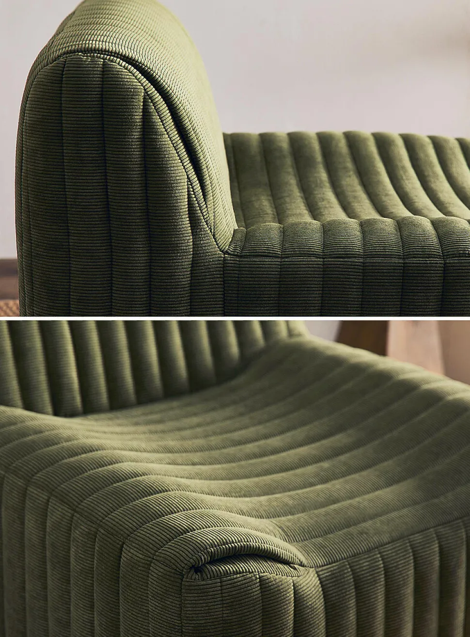 Bouclé texture high-density foam modular chairs