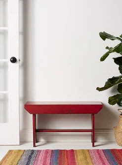 Bucket vintage red bench