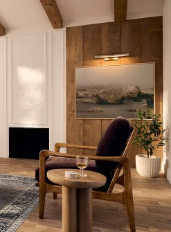 Burnished brass wall sconce