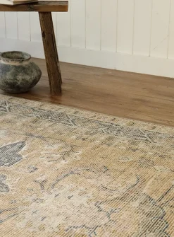 Cayman antique medallion handcrafted rug