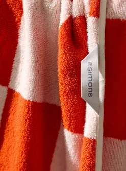 Checkered organic cotton beach towel