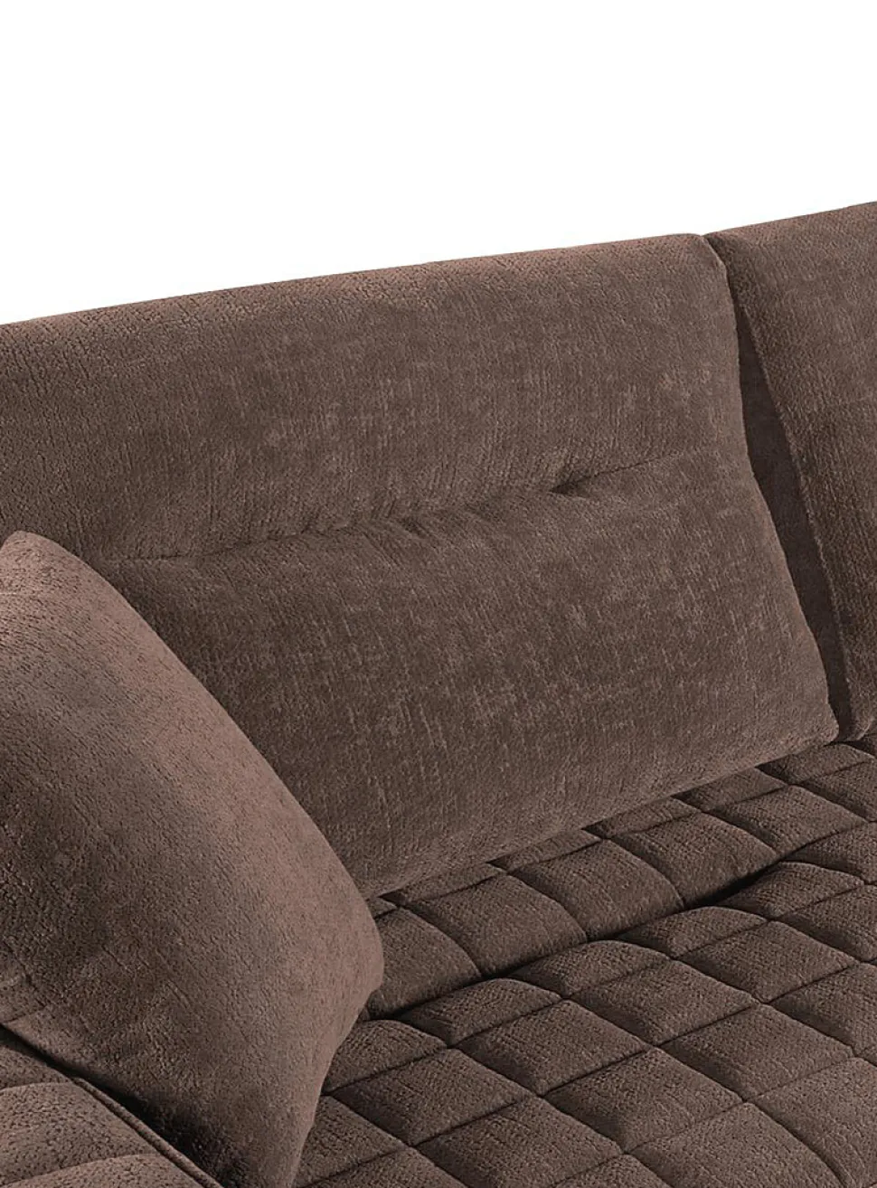 Checkered topstitching high-density foam 3 seater sofa