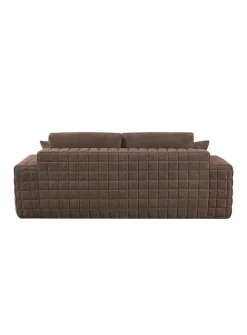 Checkered topstitching high-density foam 3 seater sofa