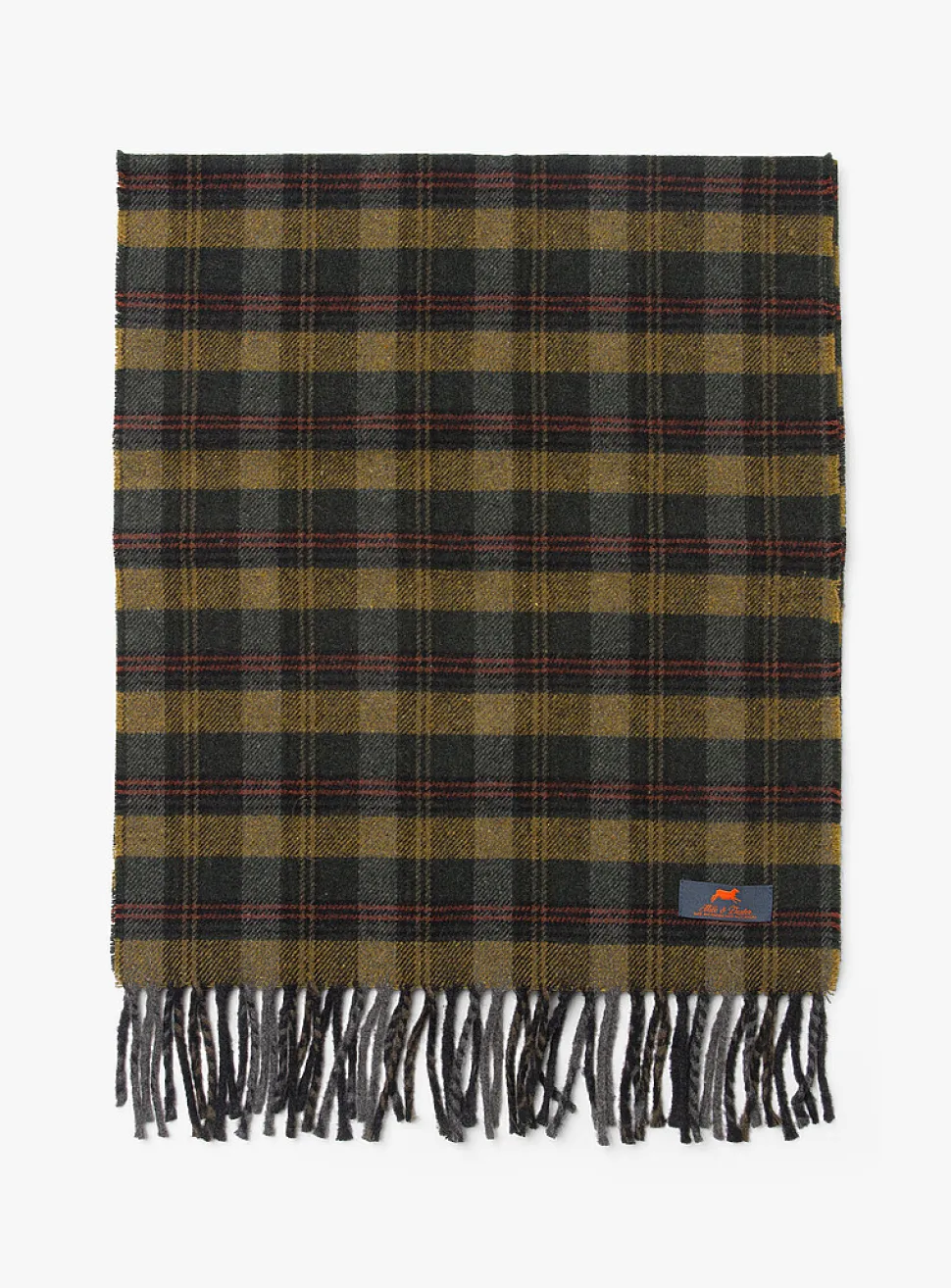 2201 checkered wool scarf