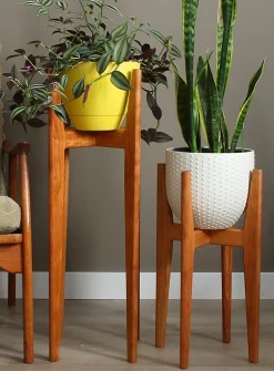 Cherry wood plant stand