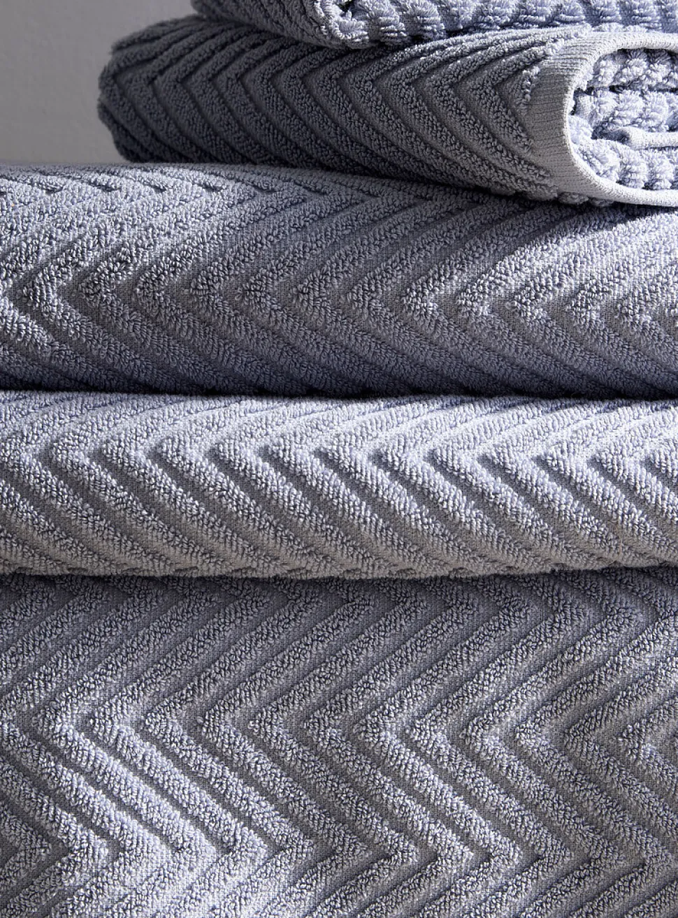 Chevron texture organic cotton towels