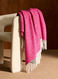 Chevron wool-blend throw