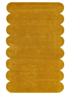 Claude scalloped trim tufted handcrafted rug
