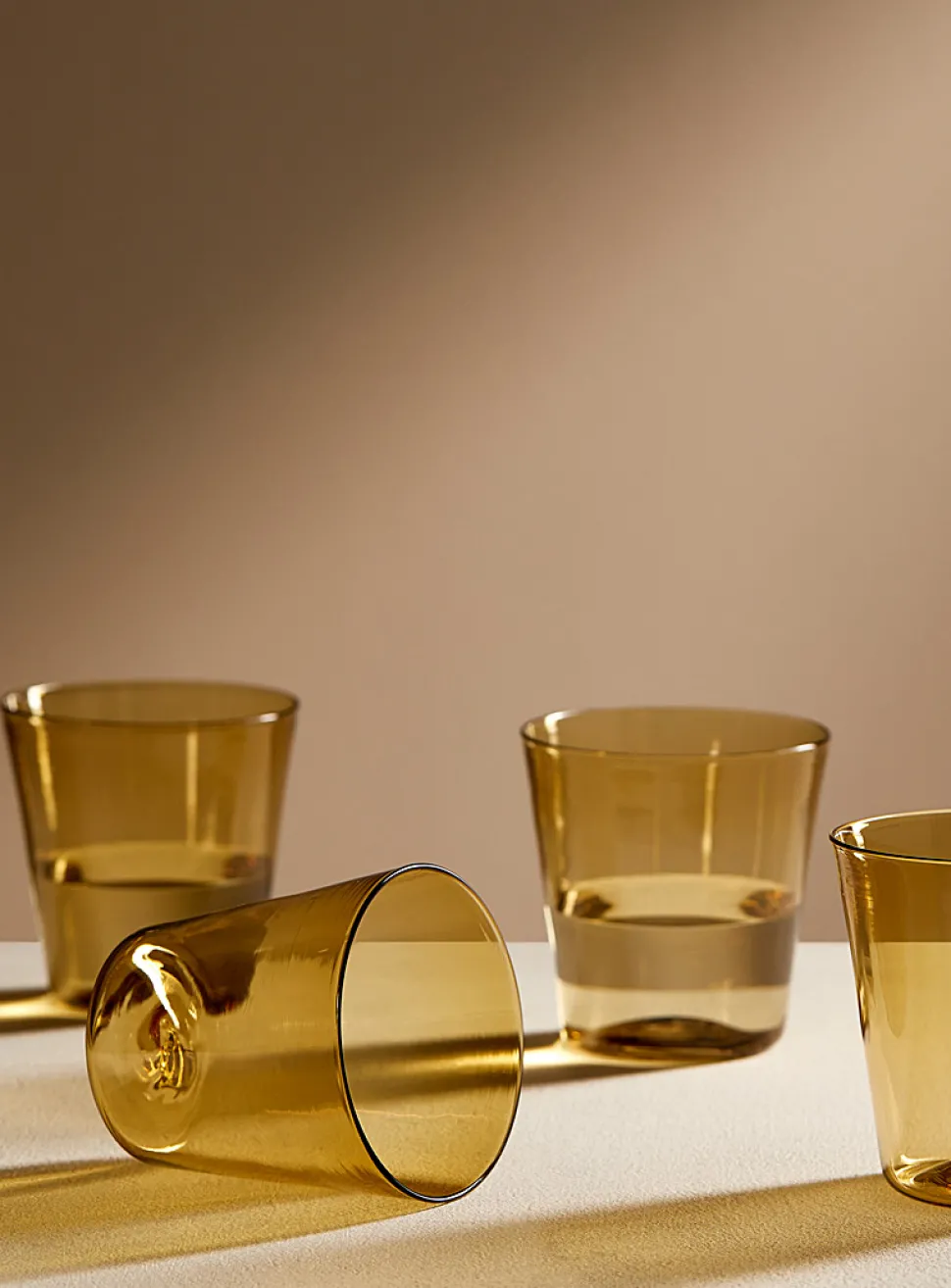 Colourful flared glass set