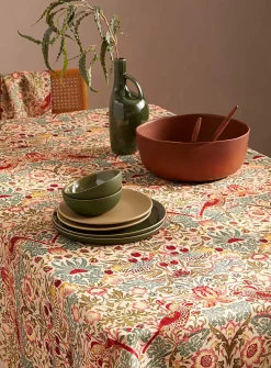 Colourful Strawberry Thief tablecloth