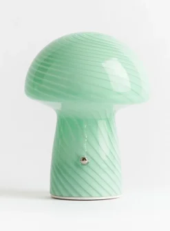 Cordless mushroom table lamp