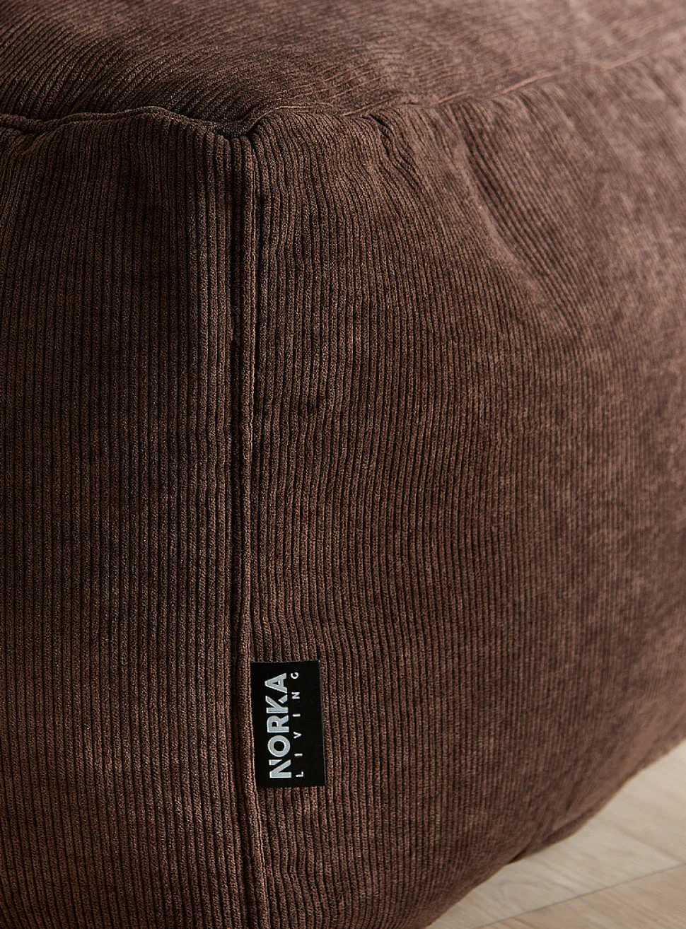 Corduroy oversized square pouf