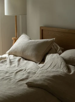 Cotton and linen pillowcase set