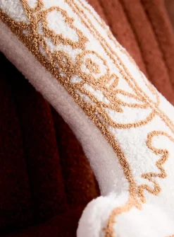 Cowboy boot high-pile fleece cushion