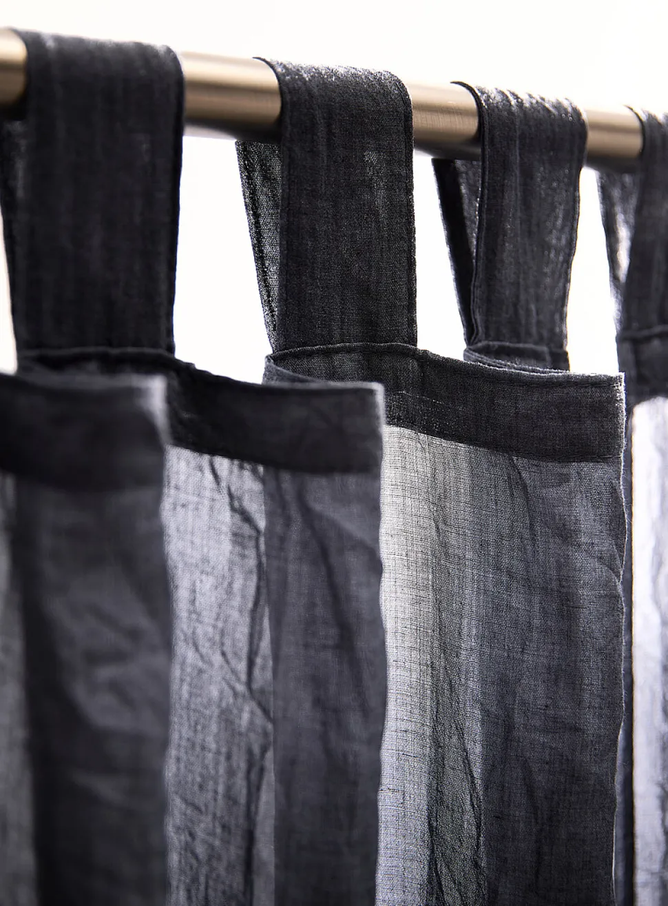 Crinkled texture sheer curtain