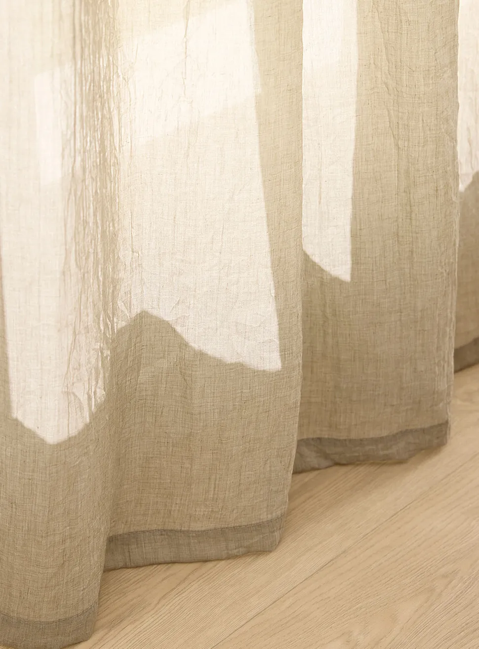 Crinkled texture sheer curtain