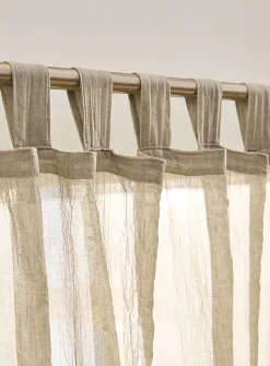 Crinkled texture sheer curtain
