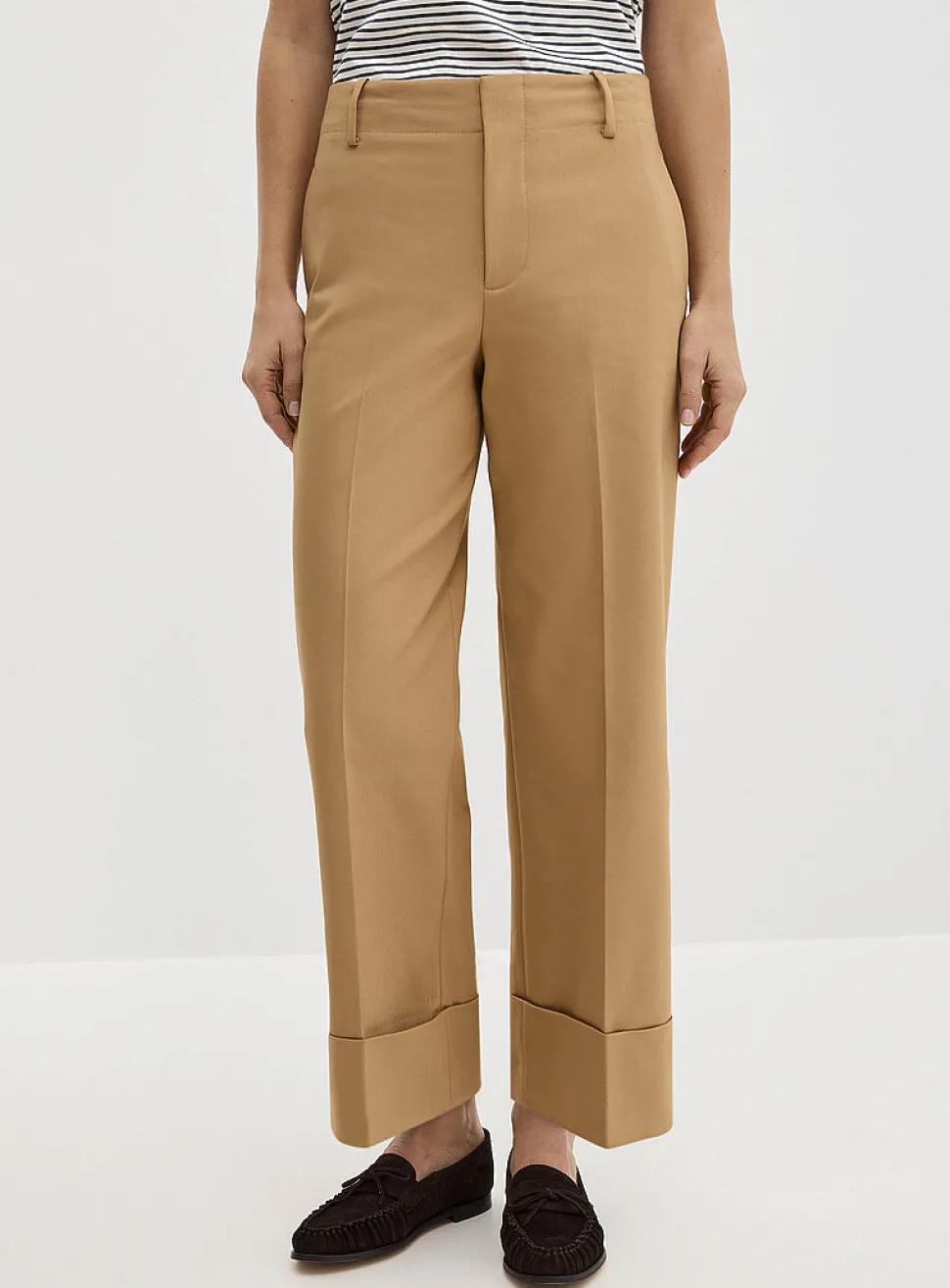 Cuffed structured pant