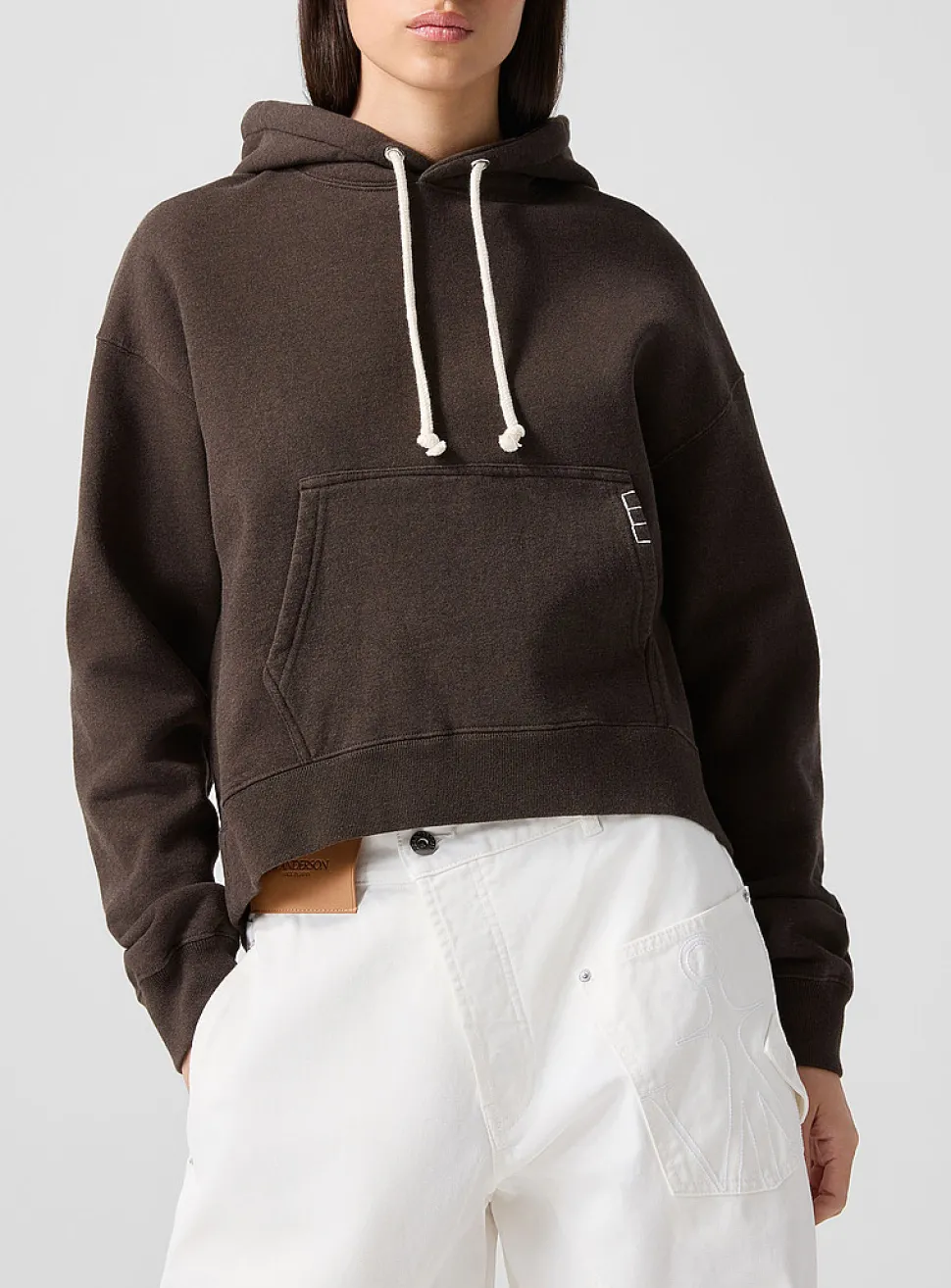Curved hem hoodie