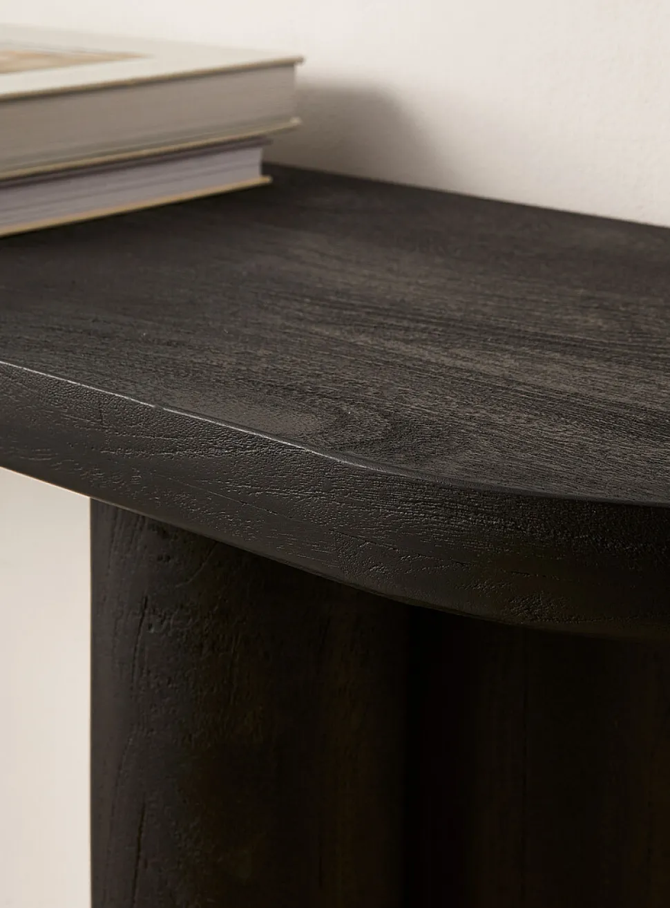 Cylindrical base retro-modern console table