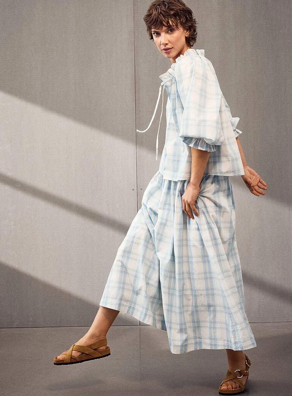 Dagny poplin skirt