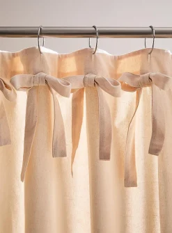Decorative bows shower curtain