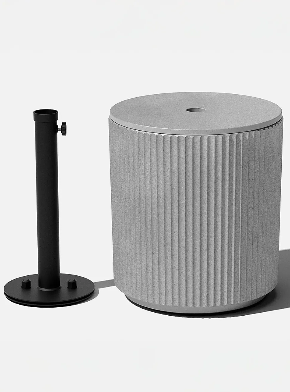 Demi grooved umbrella side table
