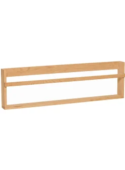 Display natural wood wall shelf