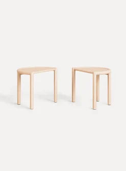 Elsie oak hybrid side table