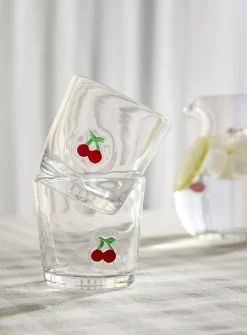 Embossed cherries small glasses