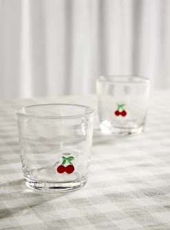 Embossed cherries small glasses