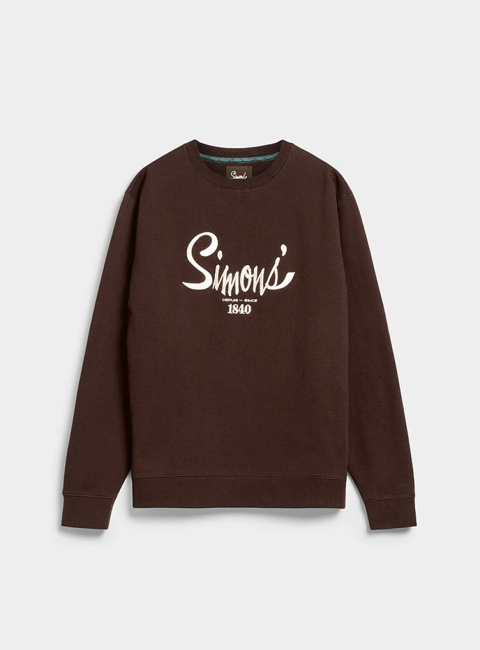 1840 embroidery fleece-lined sweatshirt